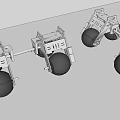 ferromagnetic wall-climbing robot 3d model