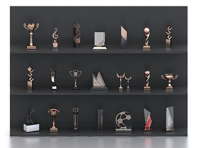 Trophy Memorial Cup Prizes Champion Prizes Souvenirs Ornaments Decoration Gold Cup Medal 3d model