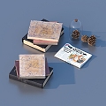 book notebook ornaments 3d model