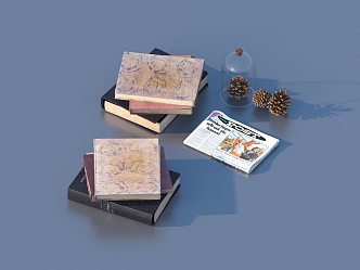 book notebook ornaments 3d model