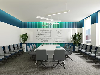 Modern Conference Room Training Room Learning Seminar Room Multi-function Room 3d model