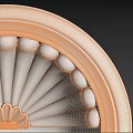Exquisite Carved Patterns On White Pillar With Elegant Frame And Border