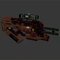 Modern sci-fi rifle sci-fi sniper rifle laser pulse gun pulse gun 3d model