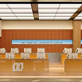Modern Cyber Cafe Interior With Computers Comfortable Seats And Bright Lighting 3d model