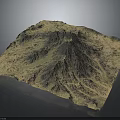 Detailed Mountainous Terrain 3D Model With Natural Texture And Elevation Features