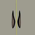 Elegant Wooden Leaf Shaped Door Handles On Light Colored Cabinet Doors