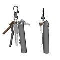 Modern Key Keychain Keychain 3d model