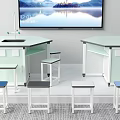Modern Experiment Table Student Experiment Table 3d model