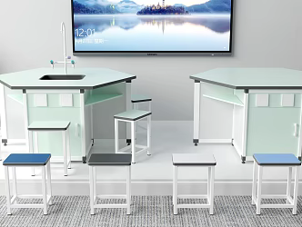 Modern Experiment Table Student Experiment Table 3d model