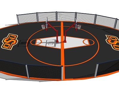 Modern Basketball Court Children's Basketball Court Basketball Rack model