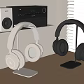Headset Wireless Headset Audio 3d model
