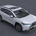 White Toyota SUV Modern Exterior Design Green License Plate Electric Vehicle