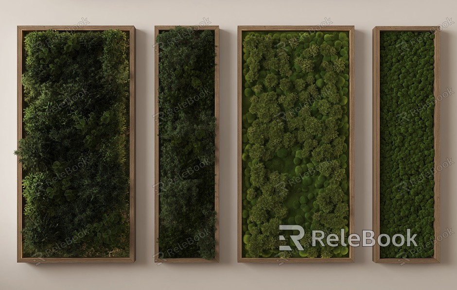 Modern Green Plant Wall Plant Wall Moss Wall model