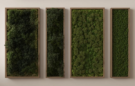 Modern Green Plant Wall Plant Wall Moss Wall 3d model