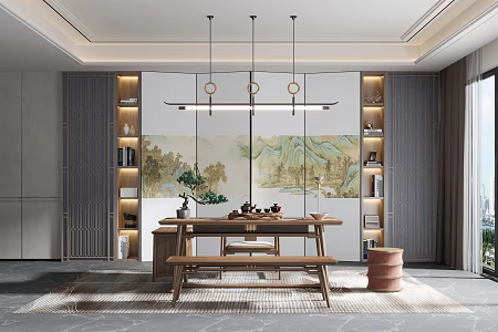 New Chinese Tea Room 3d model