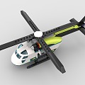 Lego toy blocks airplane helicopter airliner 3d model