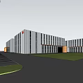 Modern Factory Building Factory Building Industrial Park 3d model
