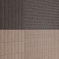 Textured Wall Design With Brown Striped Panel Light Grid Patterns And Spheres On Patterned Floor 3d model