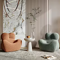 Modern Casual Sofa Combination Lazy Sofa 3d model