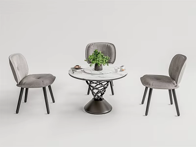 Modern leisure table and chair combination leisure table and chair negotiation table and chair 3d model