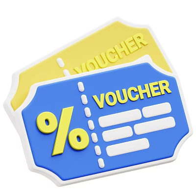 Yellow And Blue Voucher Themed Decorative Ornament Set For Home Decoration 3d model