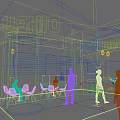 USHIO Exhibition Booth Modern Design With Digital Screens Wooden Panels And Visitor Engagement