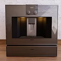 Modern Black Kitchen Appliance With Transparent Front Panel And Illuminated Interior 3d model