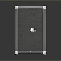 HEL High Quality Black Square Desktop Computer Speaker With Metal Frame And Grid Design 3d model