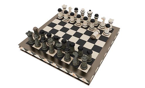 Modern Chess Flying Chess 3d model