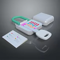 Safety Lock Device With Green Handle Colorful Buttons White Case And Instruction Leaflet