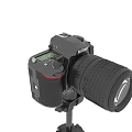 Nikon Digital Camera With Tripod And Professional Lens Body Design Features