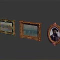 Elegant Golden Carved Decorative Photo Frames With Vintage Art Paintings