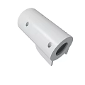 White Cylindrical Industrial Mechanical Component With Holes And Base Design