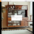 Modern Silent Sideboard Locker Coffee Machine Wine Bottle Wine Glass Ornaments Combination 3d model