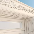 Classical Wooden Double Doors Open Closed Views With Carved Details Glass Panels And Decorative Frames