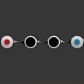 Art Color Paint Tubes With Red Blue Labels And Colorful Caps On Reflective Black Background
