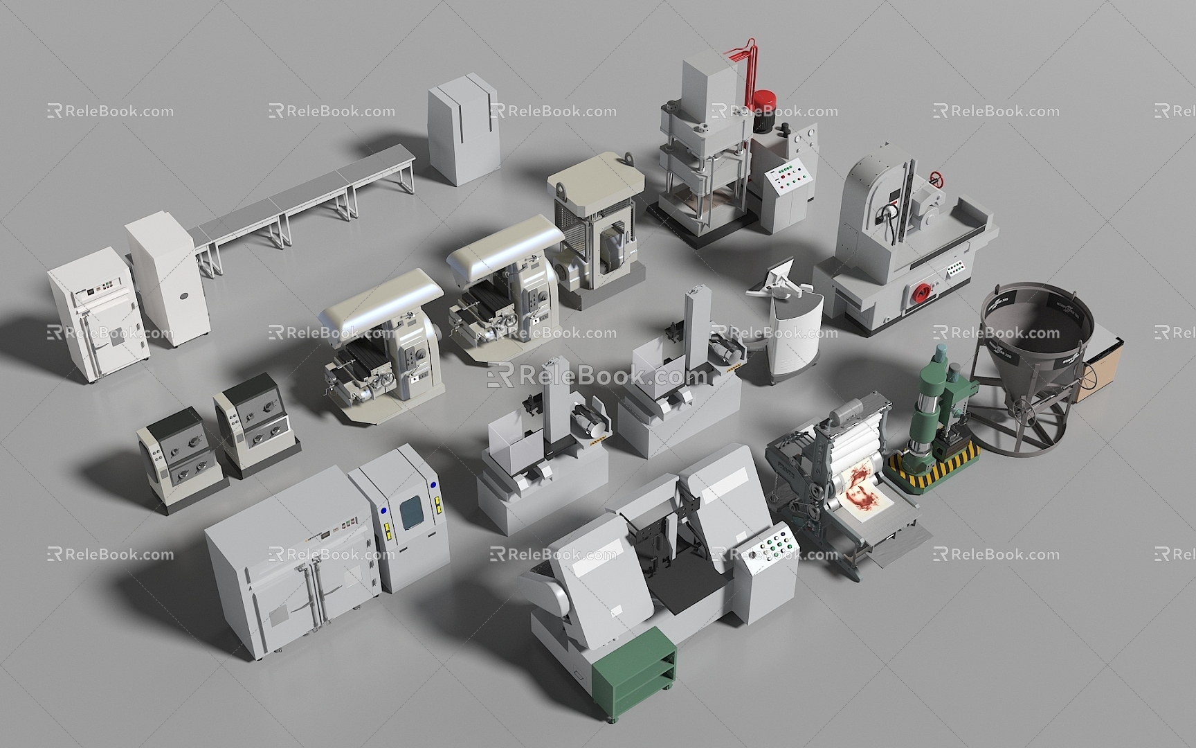 modern industrial equipment plant equipment 3d model