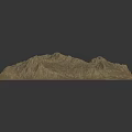 Detailed Mountainous Terrain Model Showcasing Rugged Texture And Natural Elevation Features