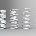 Various Metal Coiled Springs Arranged With Different Spiral Designs and Sizes