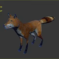 Game Movie Character Fox With Orange Fur White Belly Black Legs And Gradient Tail
