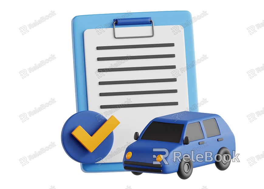 Cartoon Car Cartoon Record Book Cartoon Scene Animation Scene model