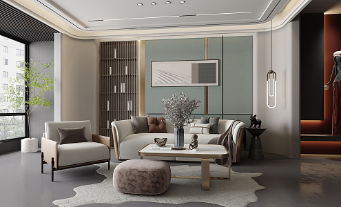 modern living room 3d model