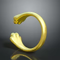 Elegant Gold Ring With Unique Leaf Petal Design Shiny Metallic Fashion Accessory