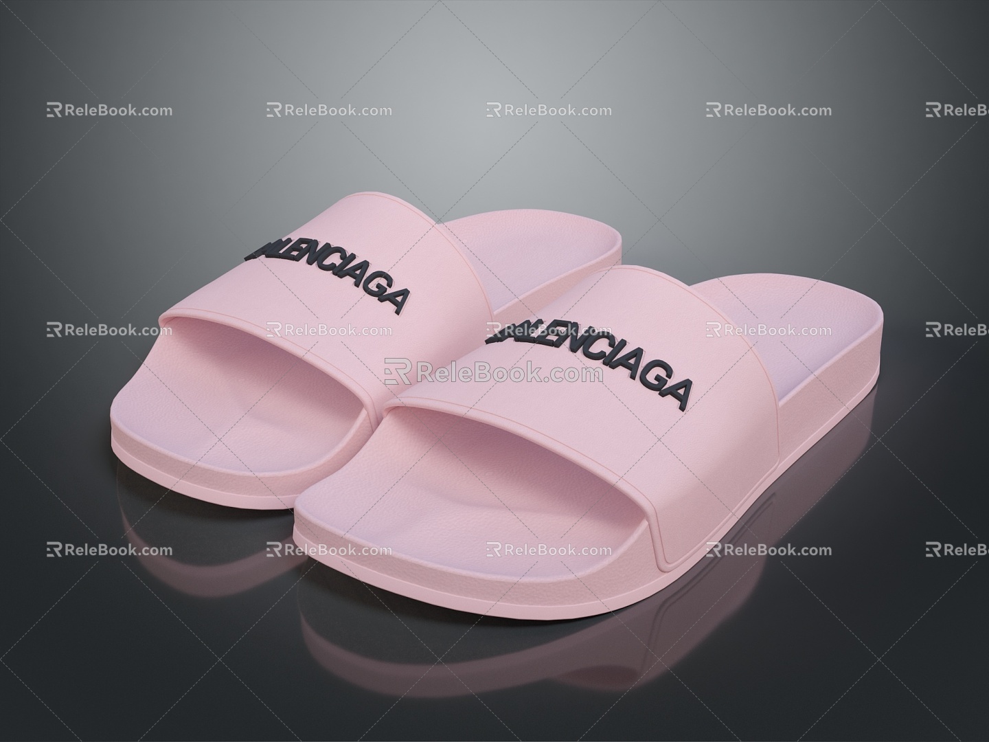 Plastic Slippers Flat Floor Slippers Leather Slippers Casual Slippers Slippers Sandals Beach Shoes Bubble Shoes 3d model