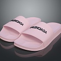 Plastic Slippers Flat Floor Slippers Leather Slippers Casual Slippers Slippers Sandals Beach Shoes Bubble Shoes 3d model