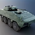 Military Six Wheeled Armored Combat Vehicle With Turret And Reinforced Armor