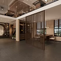 Modern Boutique Interior With Open Layout Wooden Shelves And Elegant Lighting