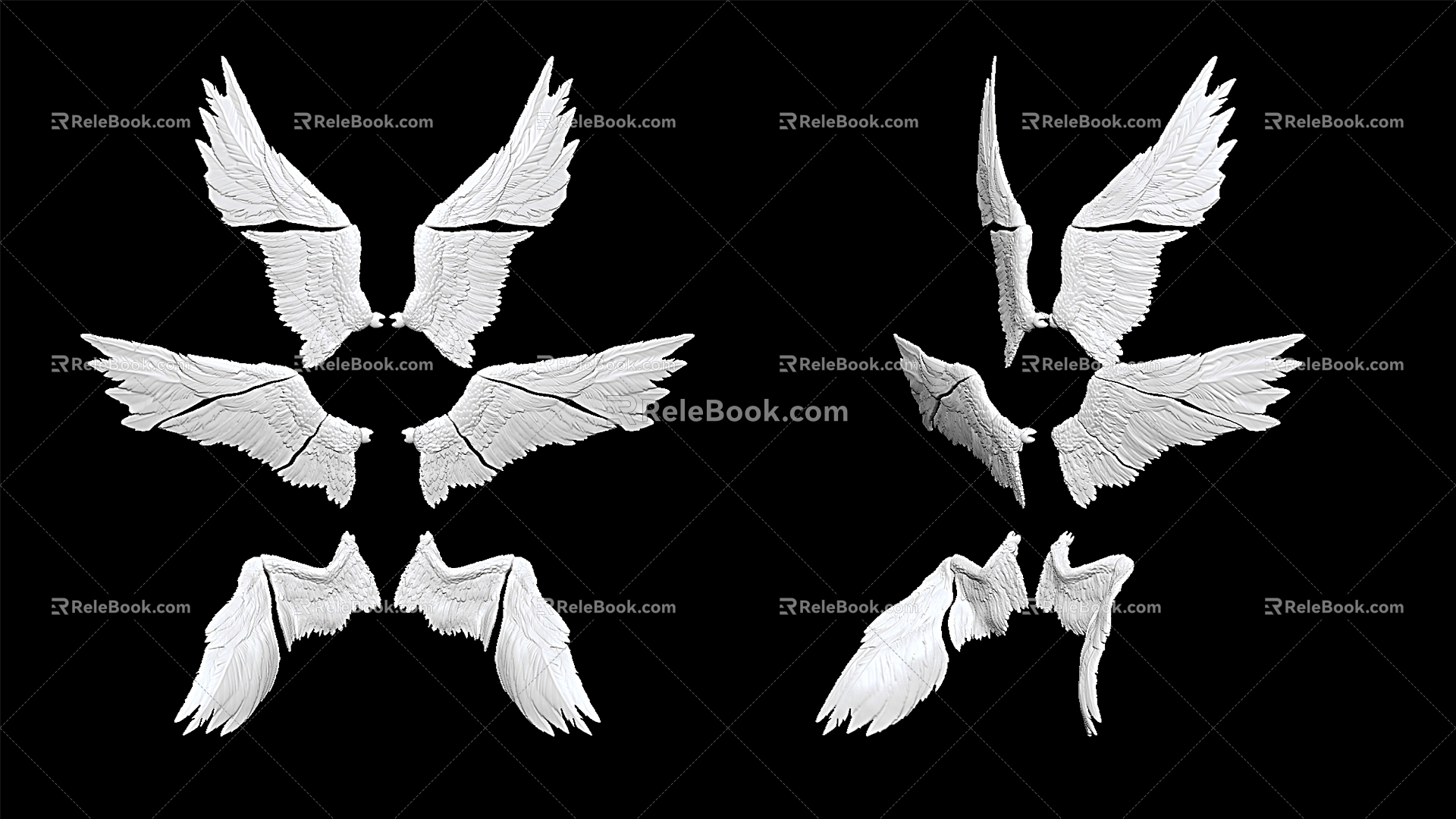 Modern Wings 3d model