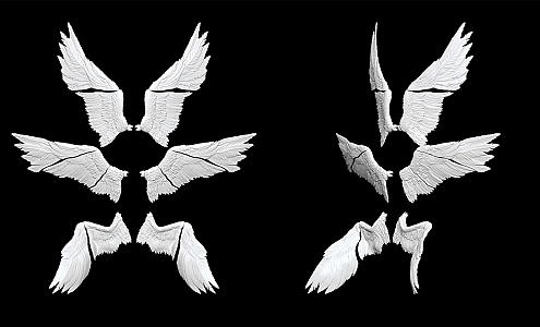 Modern Wings 3d model