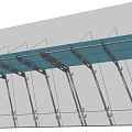 Modern Glass Canopy Design With Transparent Panels And Metal Brackets For Building Entrance
